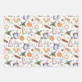 rustige keukenbladen voor ontbijtkoek inpakpapier vel (Voorkant)