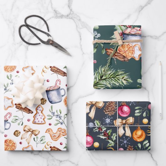 rustige keukenbladen voor ontbijtkoek inpakpapier vel (Voorkant)