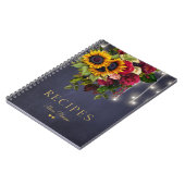 Rustige keukenrecepten voor zonnebloemen en rozen notitieboek (Linkerzijde)
