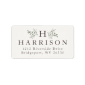 Rustige keur voor retournering van een monogram etiket (Voorkant)