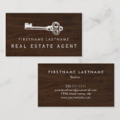 Rustige Key Real Estate Agent Visitekaartje (Voorkant / Achterkant)