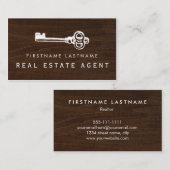 Rustige Key Real Estate Agent Visitekaartje (Voorkant / Achterkant)