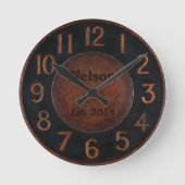 Rustige -kijkt douaneklok ronde klok (Voorkant)