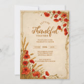 Rustige Klaproos Thanksgiving-viering Kaart (Voorkant)