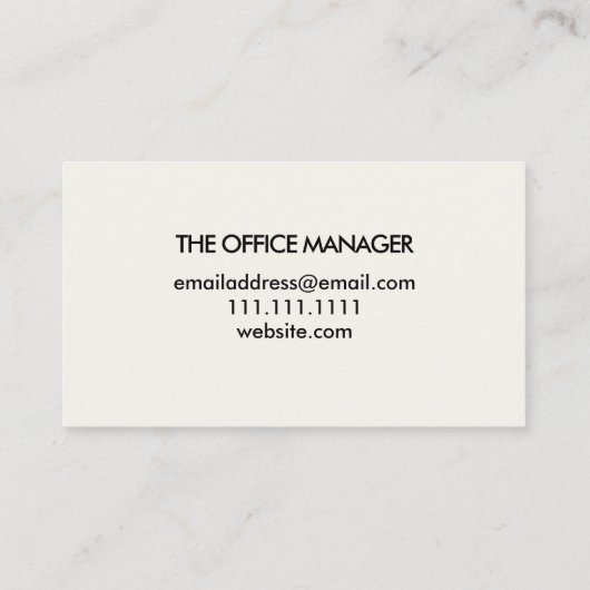 Rustige kledingmerwinkel visitekaartje (Achterkant)