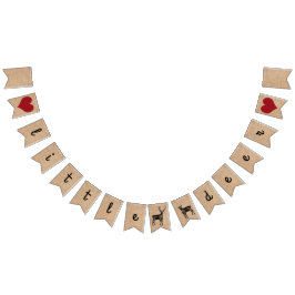 Rustige "kleine herten" baby deeg vlaggetjes