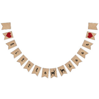 Rustige "kleine herten" baby deeg vlaggetjes