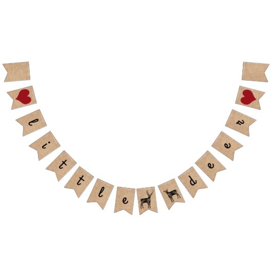 Rustige "kleine herten" baby deeg vlaggetjes (Alle)