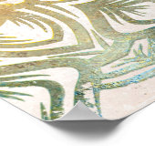 Rustige kleurrijke en gouden mandala spirituele mu poster (Hoek)