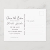 Rustige Koe Boho Blush Floral Save the Date Aankondigingskaart (Achterkant)