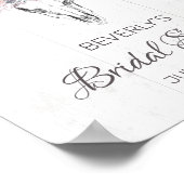 Rustige Koe Boho Floral Vrijgezellenfeest Welkom Poster (Hoek)