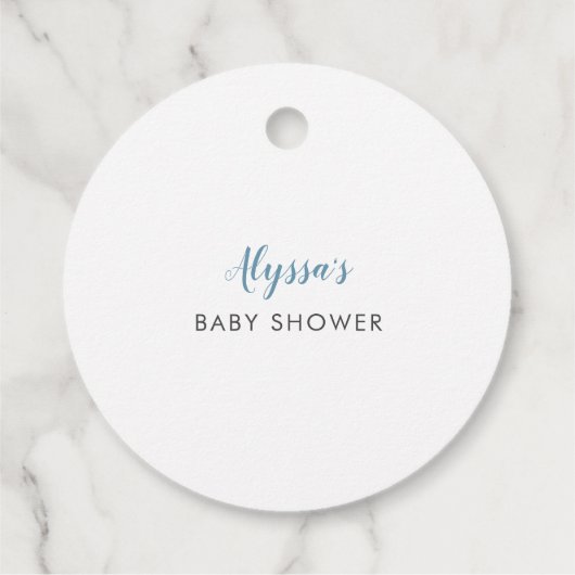 Rustige Koe Boy Baby shower Bedankjes Labels (Achterkant)