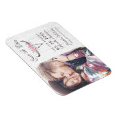 Rustige Koe Floral Blush Waterverf Foto Magneet (Rechterzijde)