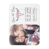 Rustige Koe Floral Blush Waterverf Foto Magneet (Verticaal)