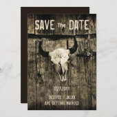 Rustige Koe van het Westerne huwelijk slaat de dat Save The Date (Voorkant / Achterkant)