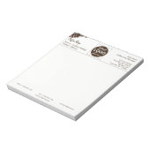 Rustige koffie bonen koffie Winkel je Logo Notitieblok (Linkerzijde)