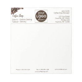 Rustige koffie bonen koffie Winkel je Logo Notitieblok