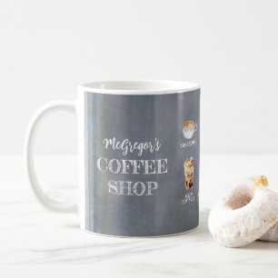 Rustige Koffiewinkelfamilie of Business Blue Koffiemok