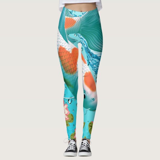 Rustige Koi vijver Leggings (Voorkant)
