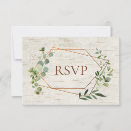 Rustige koperen geometrische Eucalyptus Birch Mal  Kaart