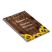 Rustige korte bruiloft - Zonnebloempjes Notitieboek (Rechterzijde)