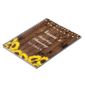 Rustige korte bruiloft - Zonnebloempjes Notitieboek (Linkerzijde)