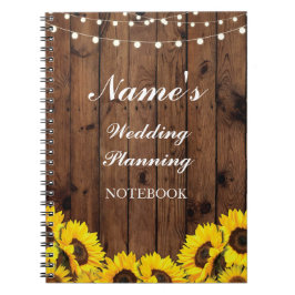 Rustige korte bruiloft - Zonnebloempjes Notitieboek
