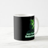 Rustige Krachtige Ongestoorde Wolf Minimale Quote Koffiemok (Voorkant rechts)