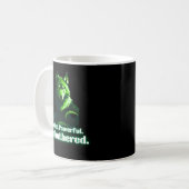 Rustige Krachtige Ongestoorde Wolf Minimale Quote Koffiemok (Voorkant links)
