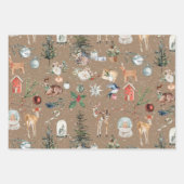 Rustige Kraft Alles Kerstmis Inpakpapier Vel (Voorkant)