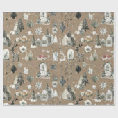 Rustige Kraft Alles Scandinavische Kerstmis 2 Cadeaupapier (Vlak)