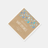 Rustige kraft babyblauwe regendruppels baby sprink servet (Hoek)