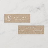 Rustige kraft dansende hond logo mini visitekaartj mini visitekaartje (Voorkant / Achterkant)