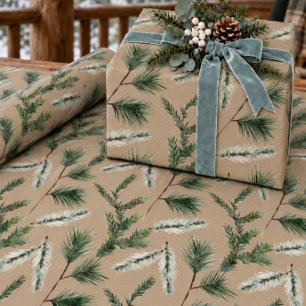 Rustige Kraft Dennensparren Jeneverbes Taxus Boomt Cadeaupapier