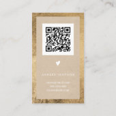 Rustige kraft gold white logo order bedankt visitekaartje (Achterkant)