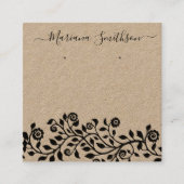 Rustige Kraft Grote Bruids Oorbellen Displaykaarte Vierkante Visitekaartje (Voorkant)