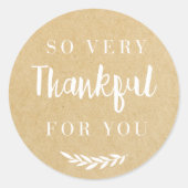 Rustige Kraft Herfst Thanksgiving Cadeau Ronde Sticker (Voorkant)