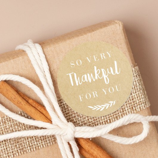 Rustige Kraft Herfst Thanksgiving Cadeau Ronde Sticker