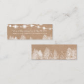 Rustige kraft Herfst winter dennenlicht trouwdetai Mini Visitekaartje (Voorkant / Achterkant)