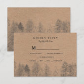 Rustige kraft Herfst winterdenbomen rsvp bruiloft Kaartje (Voorkant / Achterkant)