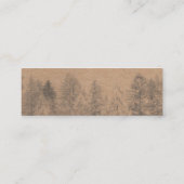 Rustige kraft Herfst winterdenbomen trouwdetail Mini Visitekaartje (Achterkant)