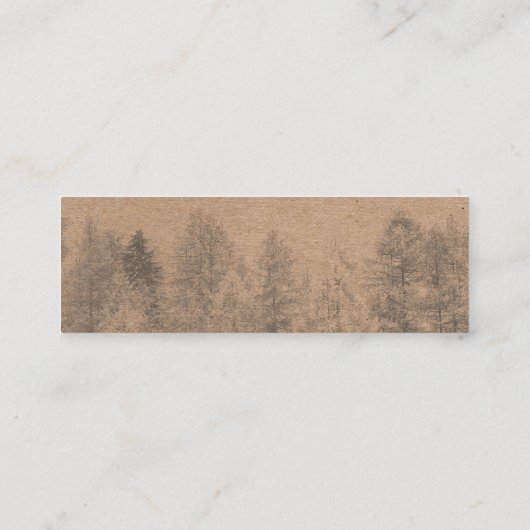 Rustige kraft Herfst winterdenbomen trouwdetail Mini Visitekaartje (Achterkant)