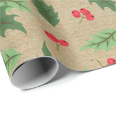 Rustige  Kraft-kerstkleerbedekking Cadeaupapier (Rol Hoek)