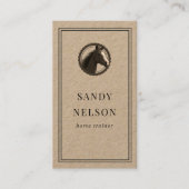 Rustige kraft-label ranch-trainer visitekaartje (Voorkant)