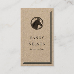 Rustige kraft-label ranch-trainer visitekaartje