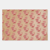 Rustige  Kraft Paper Red Toile Deer (Voorkant 3)