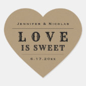 Rustige kraft Paper Wedding Stickers (Voorkant)