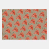 Rustige Kraft-Petten met kerst roodbruine wol Inpakpapier Vel (Voorkant 3)