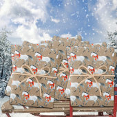 Rustige kraft Red-kerstbogen op witte paarden Inpakpapier Vel