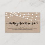 Rustige kraft-snaarlampen, Wedding Honeymoon Fund Informatiekaartje<br><div class="desc">Dit is het bijtende kraft script,  Wedding Enclosure Kaart. U kunt de doopvontkleuren veranderen,  en uw trouwdetails in de passende doopvont/het schrijven toevoegen. #TeeshaDerrick</div>